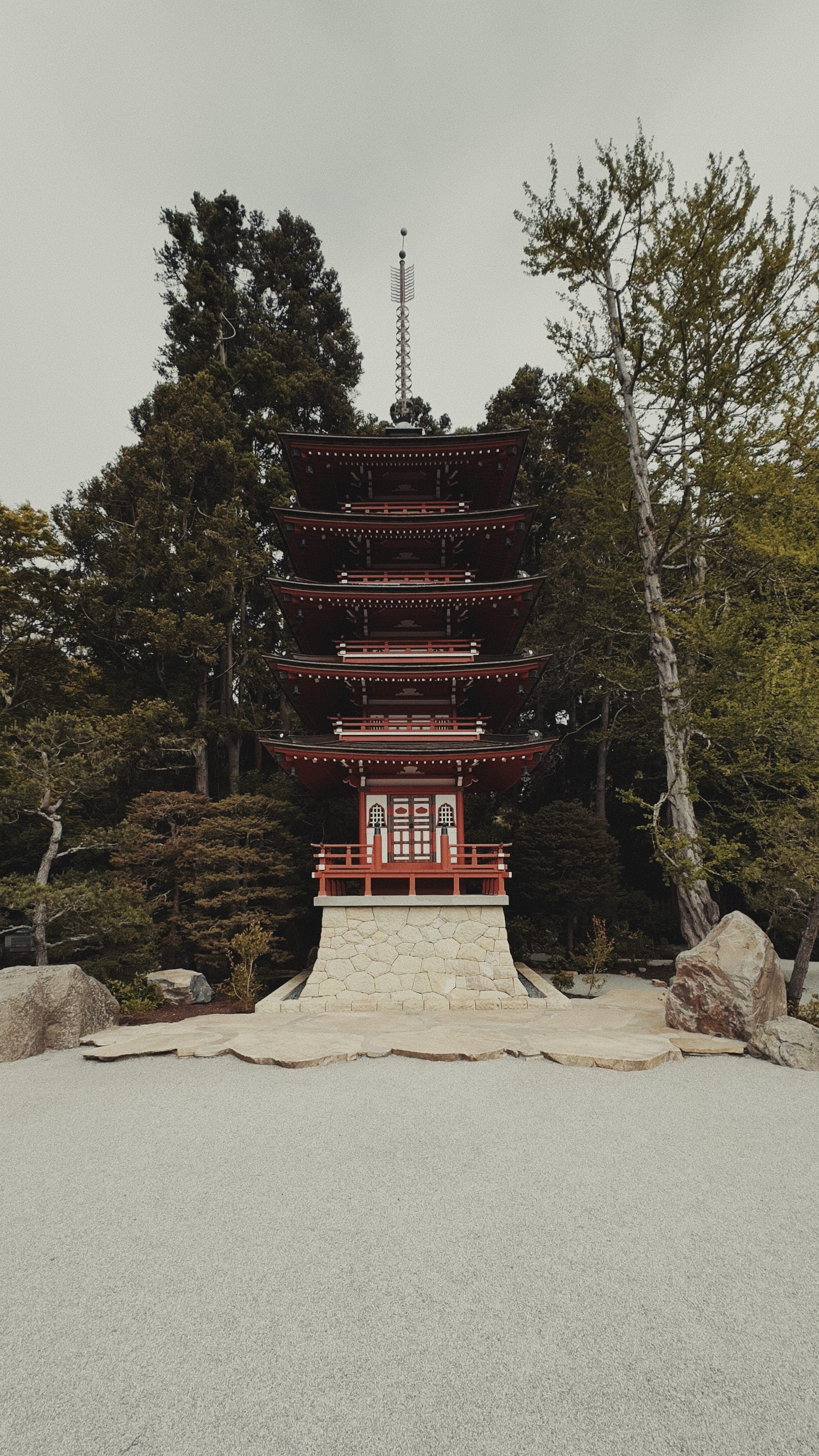 A photograph of a structure within the Japanese Tea Garden in San Francisco, CA