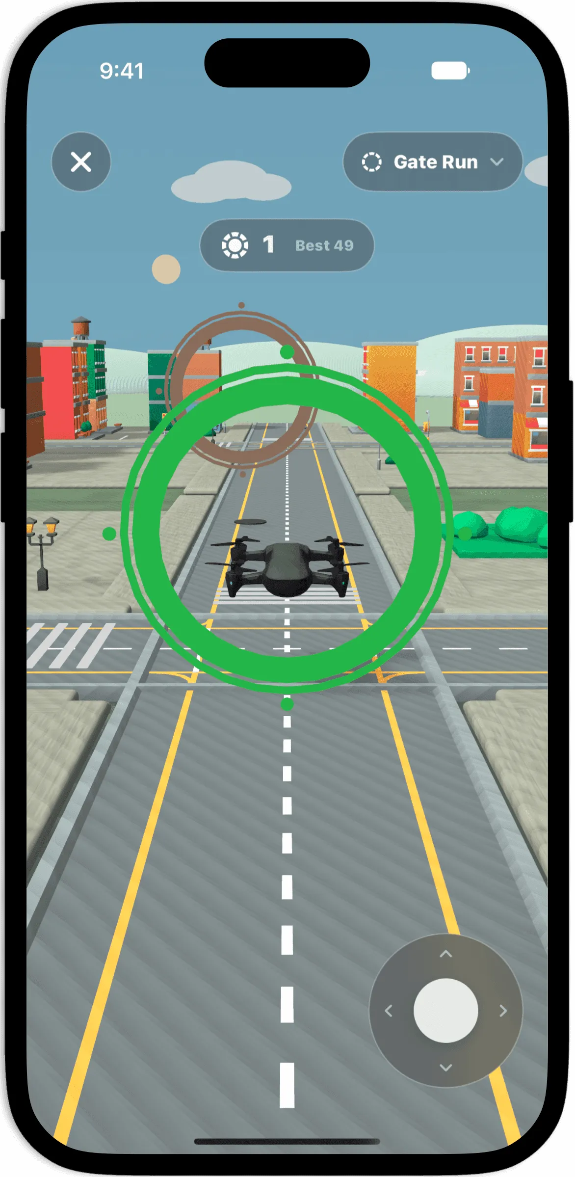 Flyby Gate Run mini-game