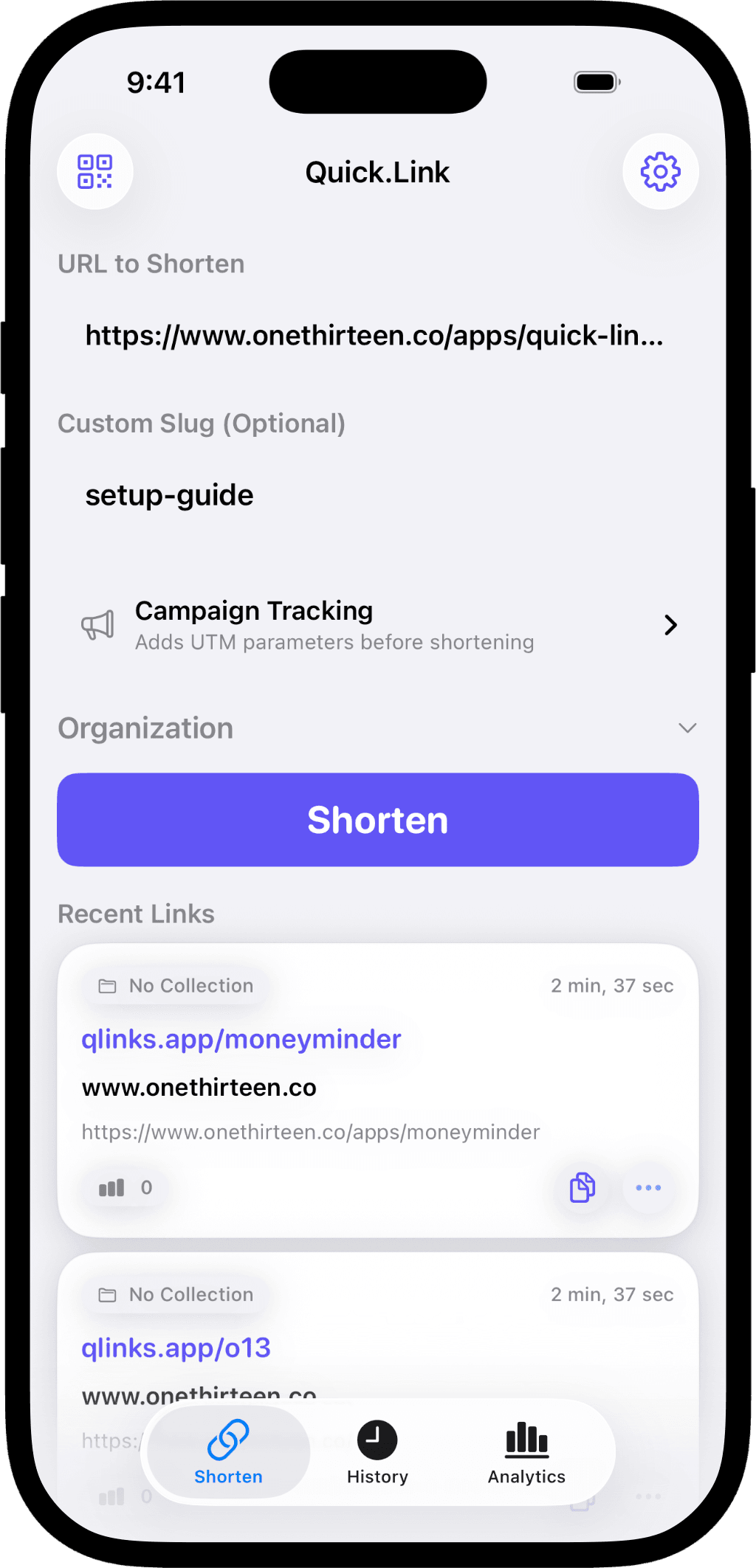 Quick.Link app screenshot 1